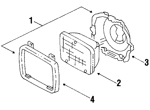 1984 Oldsmobile Omega Headlamps Diagram