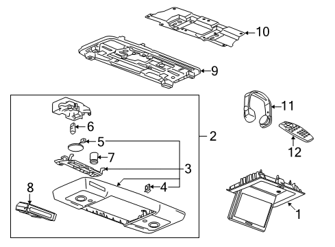 2014 Buick Enclave Headphone Asm Diagram for 20830572