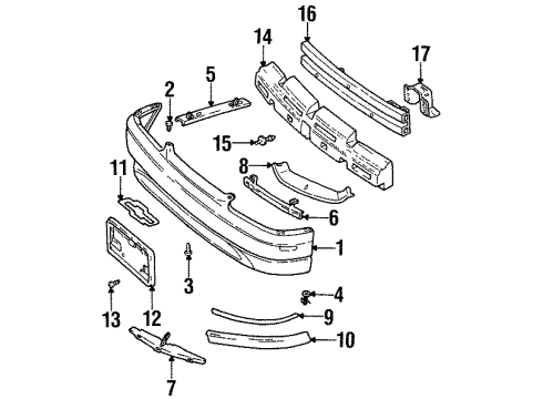 1998 Chevy Monte Carlo Front Bumper Diagram