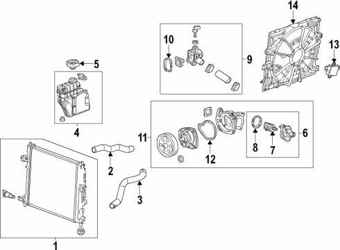 2015 Cadillac ATS Module Assembly, Fan Control Diagram for 23506648