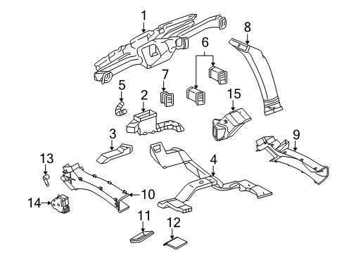 2002 GMC Yukon XL 2500 Ducts Diagram