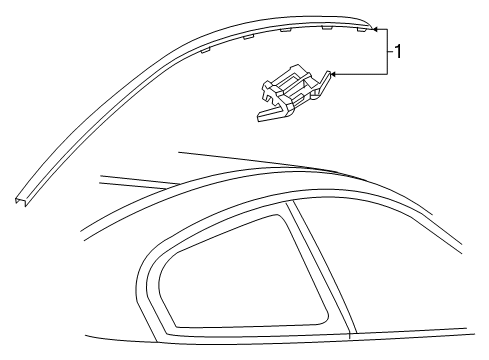 2005 Pontiac GTO Exterior Trim - Roof Diagram