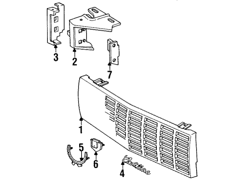 1988 Cadillac Seville Grl, Radiator Diagram for 20678423