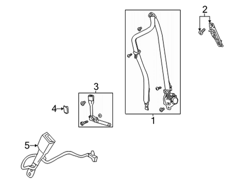 2020 Buick Encore GX Front Seat Belts Diagram