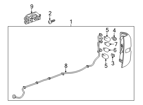 2014 GMC Sierra 1500 Tail Lamps Diagram