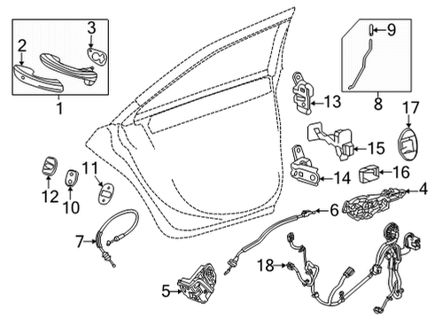 2024 Cadillac CT5 Lock & Hardware Diagram 2 - Thumbnail