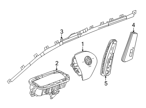 2018 Buick Enclave Air Bag Components Diagram 1 - Thumbnail