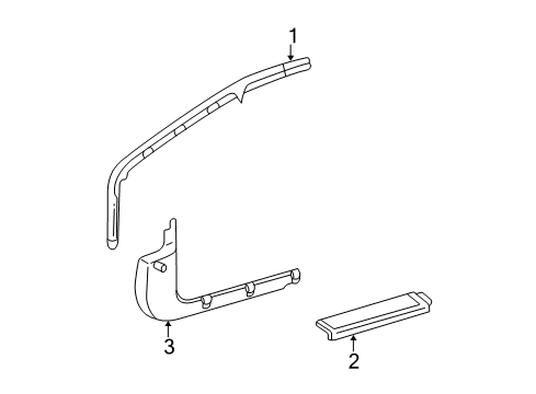 2003 Chevy Cavalier Interior Trim - Pillars, Rocker & Floor Diagram 1 - Thumbnail