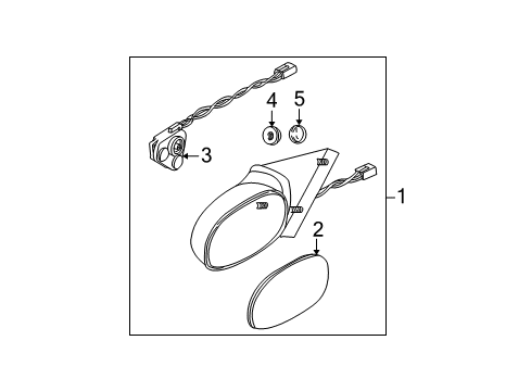 2000 Saturn LW2 Mirrors, Electrical Diagram 2 - Thumbnail