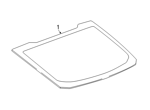 2020 Chevy Malibu Window Assembly, Rear Diagram for 84461616