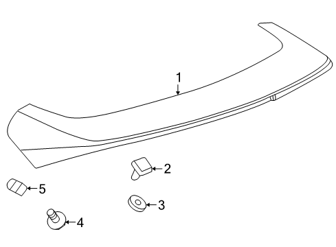 2010 Cadillac SRX Rear Spoiler Diagram