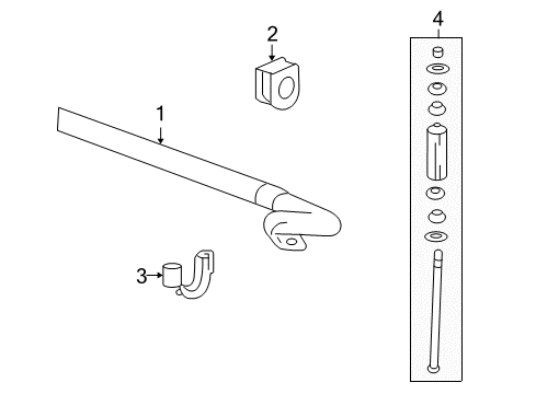 2010 Chevy Tahoe Stabilizer Bar & Components - Front Diagram 1 - Thumbnail