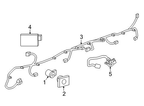 2017 Chevy Volt Electrical Components - Rear Bumper Diagram