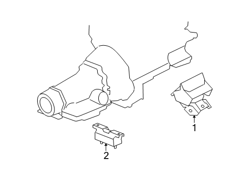 2008 Chevy Suburban 2500 Engine & Trans Mounting Diagram