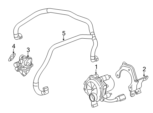 2014 Cadillac CTS Pipe, Secondary Air Injection Diagram for 12654274