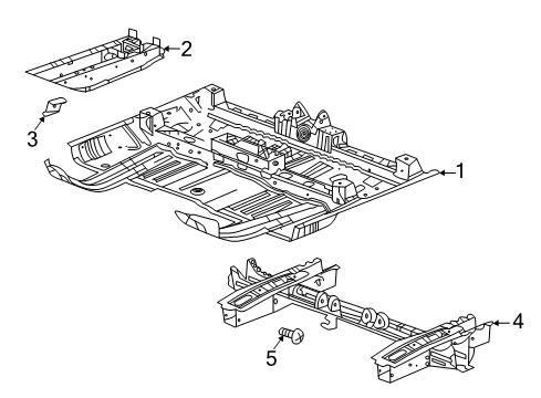 2021 Chevy Equinox Floor & Rails Diagram