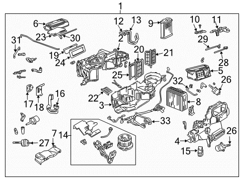 2006 Pontiac GTO Blower Motor & Fan, Air Condition Diagram 1 - Thumbnail