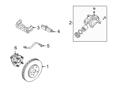 2010 Cadillac STS Brake Components, Brakes Diagram 3 - Thumbnail