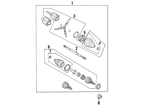 2001 Oldsmobile Intrigue Drive Axles - Front Diagram