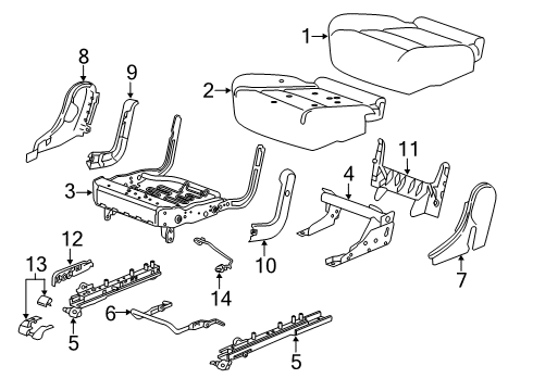 2023 Chevy Traverse Rear Seat Components Diagram 2 - Thumbnail