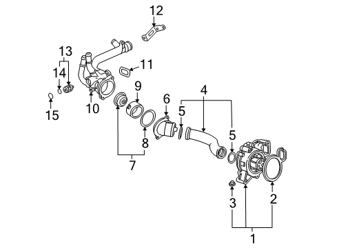 2007 Saturn Ion Cooling System, Radiator, Water Pump, Cooling Fan Diagram 4 - Thumbnail