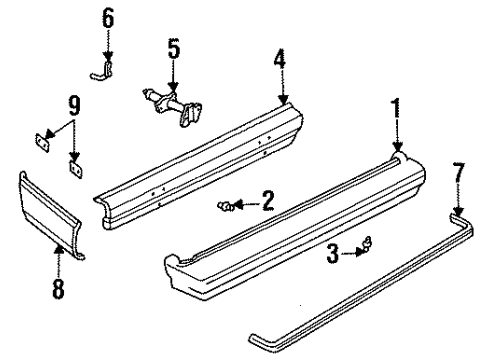 1990 Chevy Cavalier Rear Bumper Diagram 2 - Thumbnail