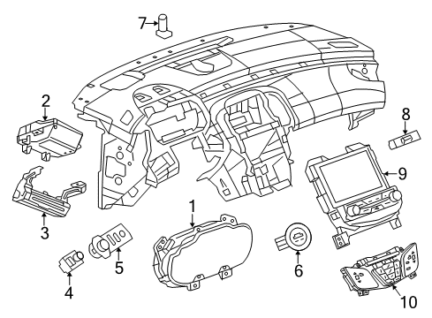 2014 Buick LaCrosse Heater & Air Conditioner Control Assembly Remote User *Black Diagram for 26679453