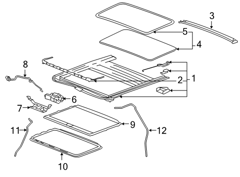 2012 Chevy Silverado 1500 Sunroof Diagram 1 - Thumbnail