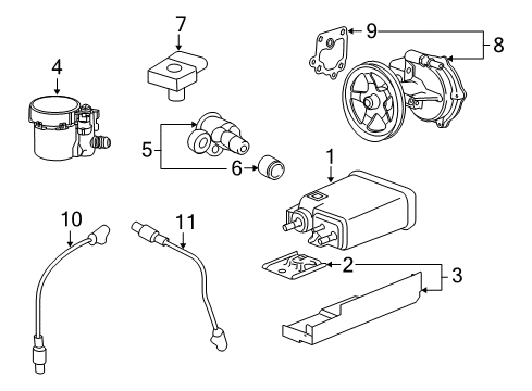 2015 GMC Sierra 1500 Solenoid Assembly, Evap Emission Canister Diagram for 22840968