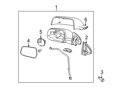 2017 GMC Terrain Outside Mirrors Diagram