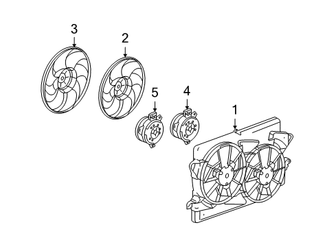 2008 Pontiac Torrent Cooling System, Radiator, Water Pump, Cooling Fan Diagram 4 - Thumbnail