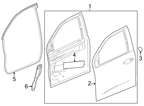 2023 GMC Canyon Door & Components Diagram 1 - Thumbnail