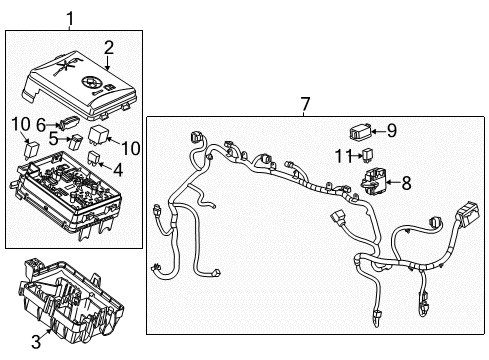 2022 Chevy Trax Block Assembly, Eng Wrg Harn Junc Diagram for 42750633