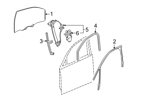 2007 Chevy Impala Rear Door Diagram 1 - Thumbnail