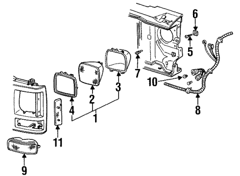 1998 GMC Yukon Harness Assembly, Fwd Lamp Wiring Diagram for 15313011