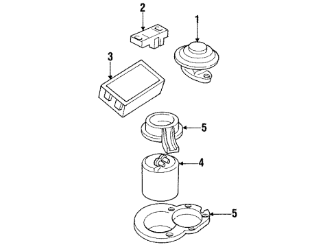 1990 Pontiac Sunbird Emission Components Diagram