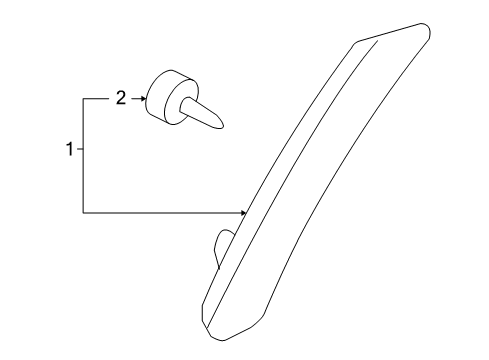 2007 Saturn Sky Lamp Assembly, Front Side Marker Diagram for 25774950