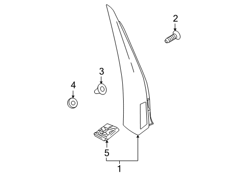 2012 Cadillac CTS Sealing Strip, Tail Lamp To Quarter Panel Diagram for 20914920