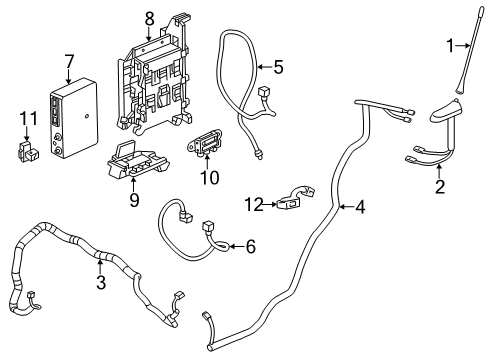 2012 Chevy Volt Communication Interface Module Assembly(W/ Mobile Telephone Transceiver) Diagram for 22997920