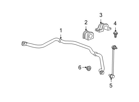 2017 GMC Acadia Limited Stabilizer Bar & Components - Front Diagram