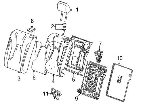 2023 Buick Envision Cover Assembly, R/Seat Bk *Whisper Beigg Diagram for 86770661