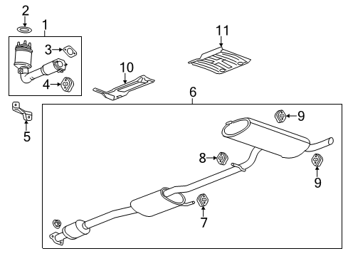 2015 Chevy Captiva Sport Exhaust Components Diagram