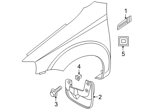 2009 Chevy Aveo5 Exterior Trim - Fender Diagram