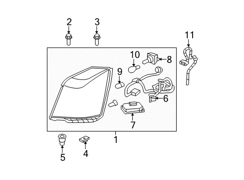 2006 Cadillac DTS Bulbs Diagram 2 - Thumbnail