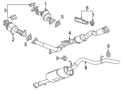 2015 Chevy Colorado Bracket Assembly, Exhaust Front Diagram for 23143587