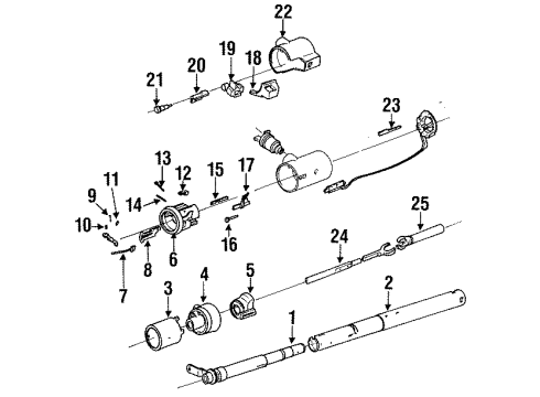 1984 Oldsmobile Toronado Bowl, Steering Column G/S Lever Diagram for 7836007