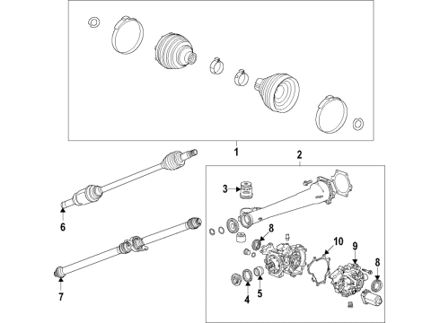 2021 Buick Encore GX Rear Axle Shafts & Differential Diagram