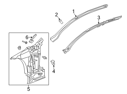 2018 Cadillac CT6 Hinge Pillar Diagram