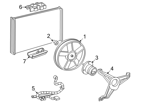 1998 Buick Century Bracket Kit,Engine Electric Coolant Fan Diagram for 12363387