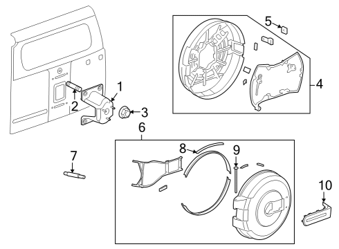 2007 Hummer H3 Spare Tire Carrier Diagram